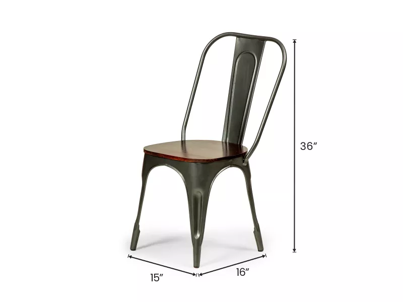Daisy 4 Seater Dining Set in Dark Grey Color